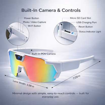 Multi-Sport POV Camera Glasses